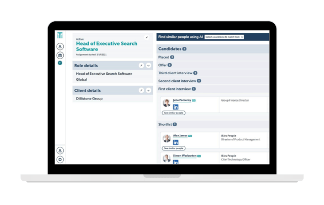 Executive search software to help head-hunters find quality executives.