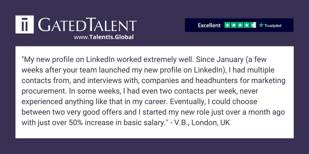 GatedTalent LinkedIn Profile Optimization customer review